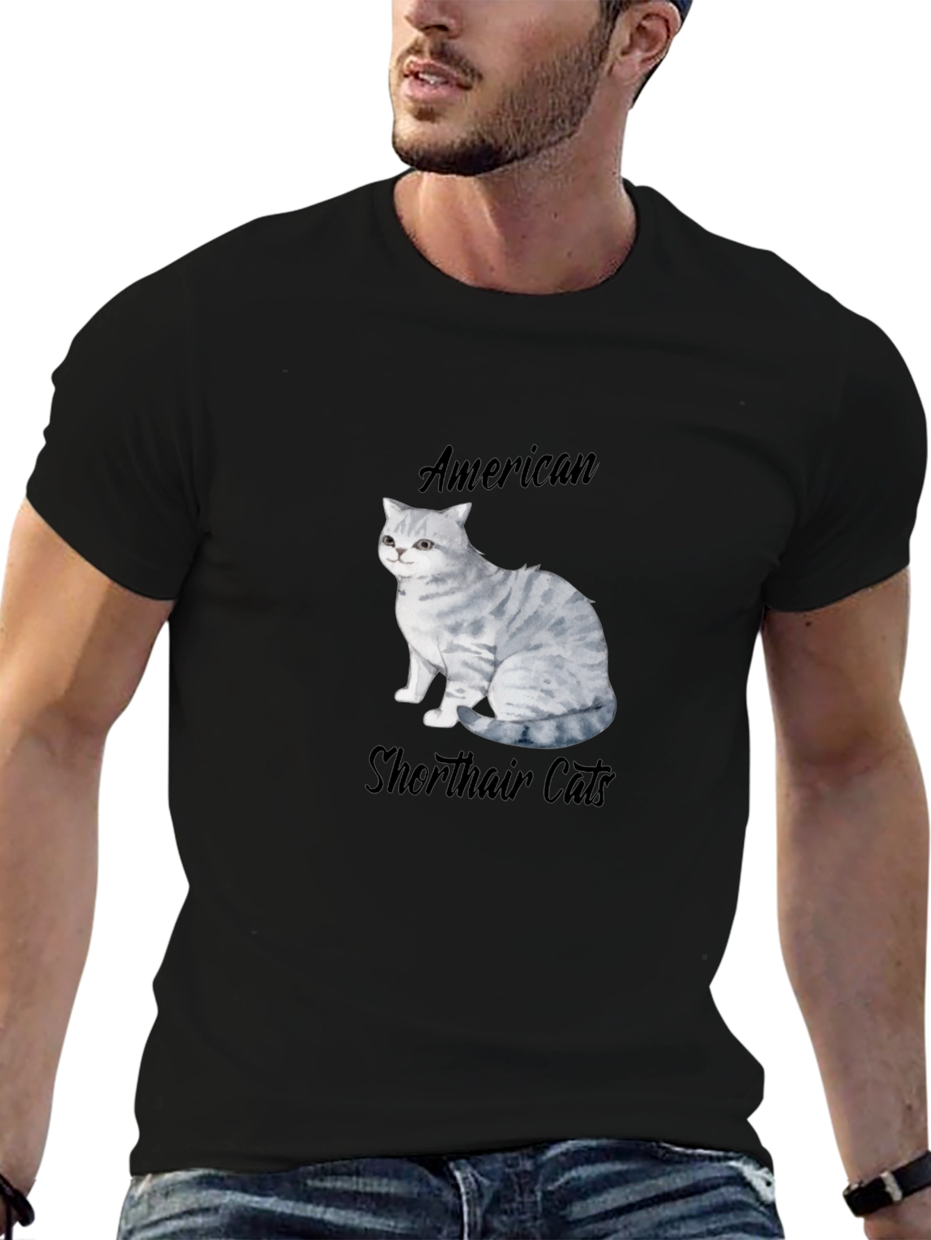 American Shorthair Cat Graphic T-Shirt