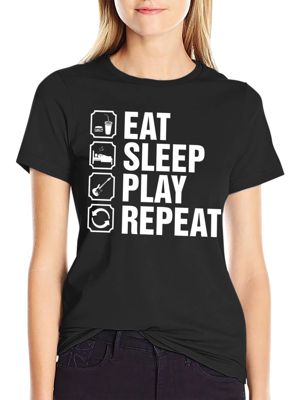 Eat Sleep Play Repeat Graphic Tee