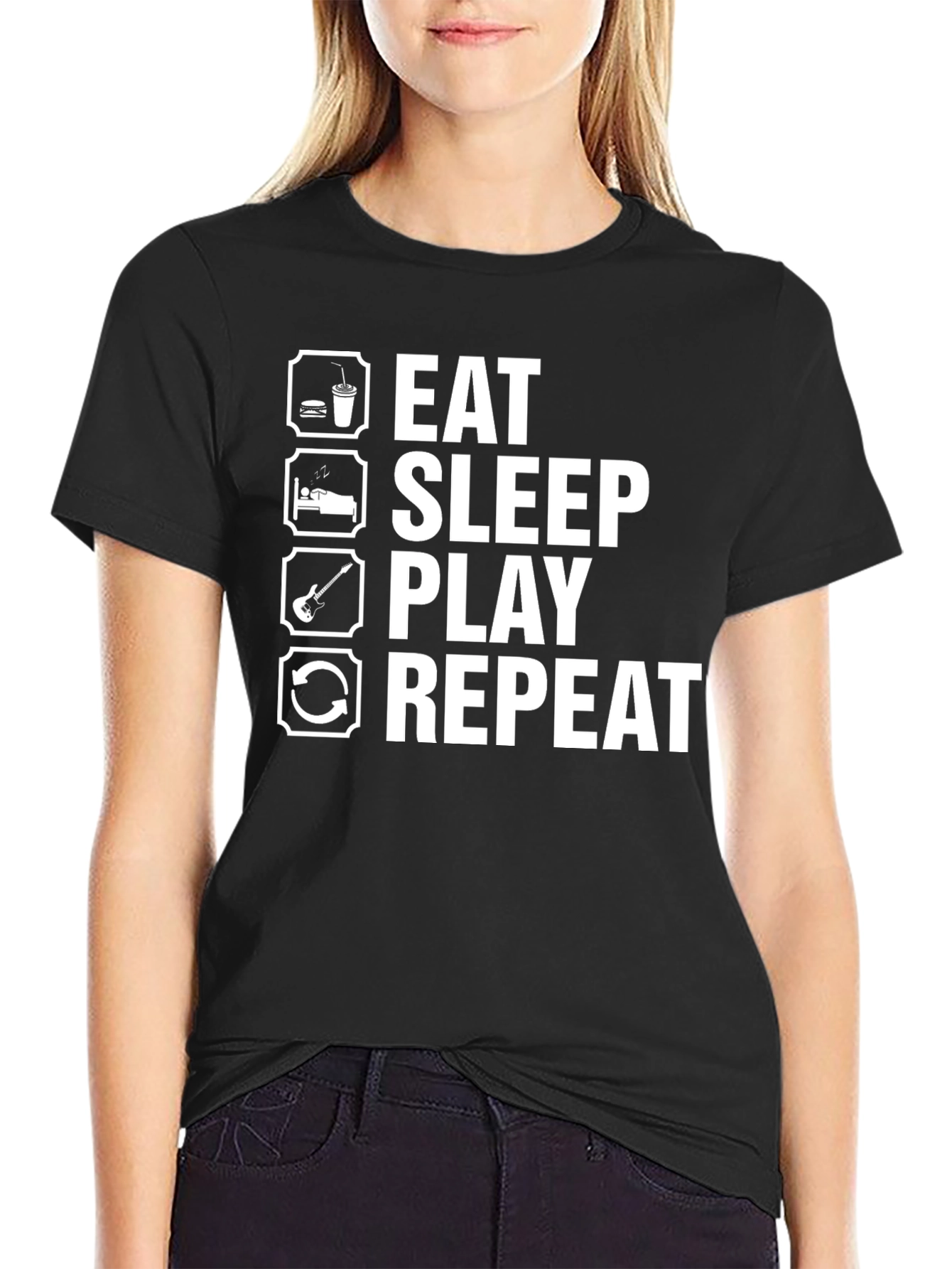 Eat Sleep Play Repeat Graphic Tee