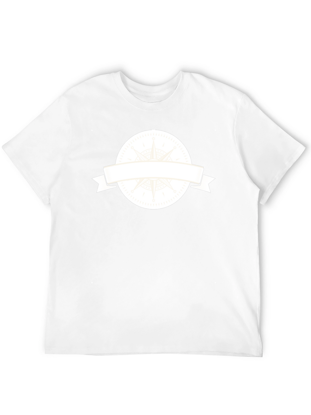 Mens Black T-Shirt with Compass Graphic