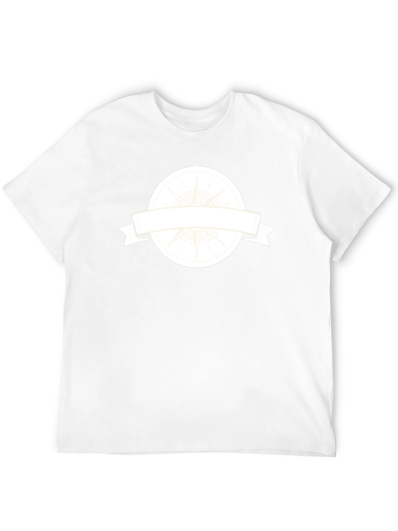 Mens Black T-Shirt with Compass Graphic