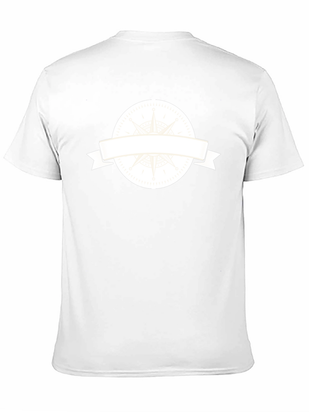 Mens Black T-Shirt with Compass Graphic