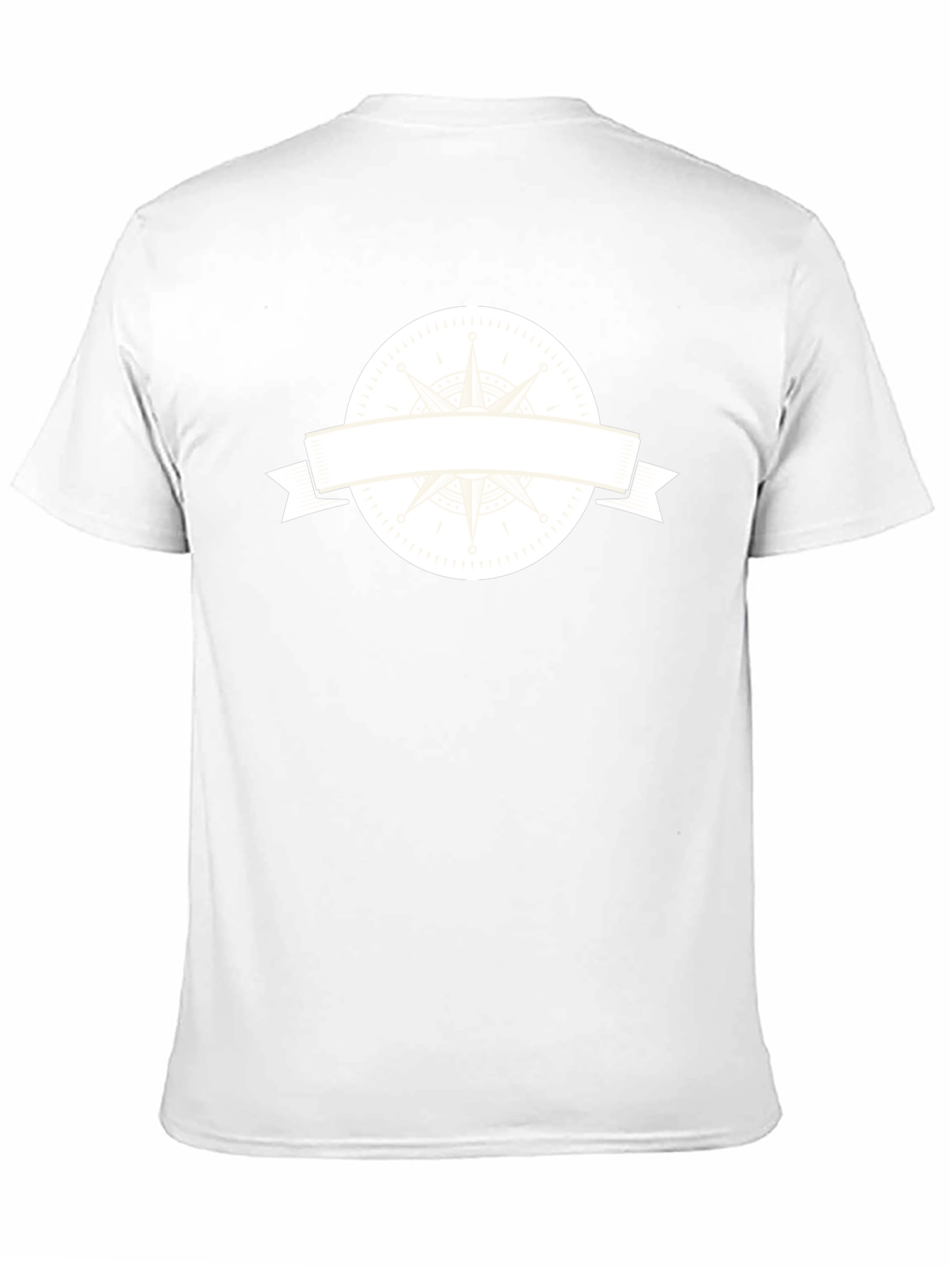 Mens Black T-Shirt with Compass Graphic