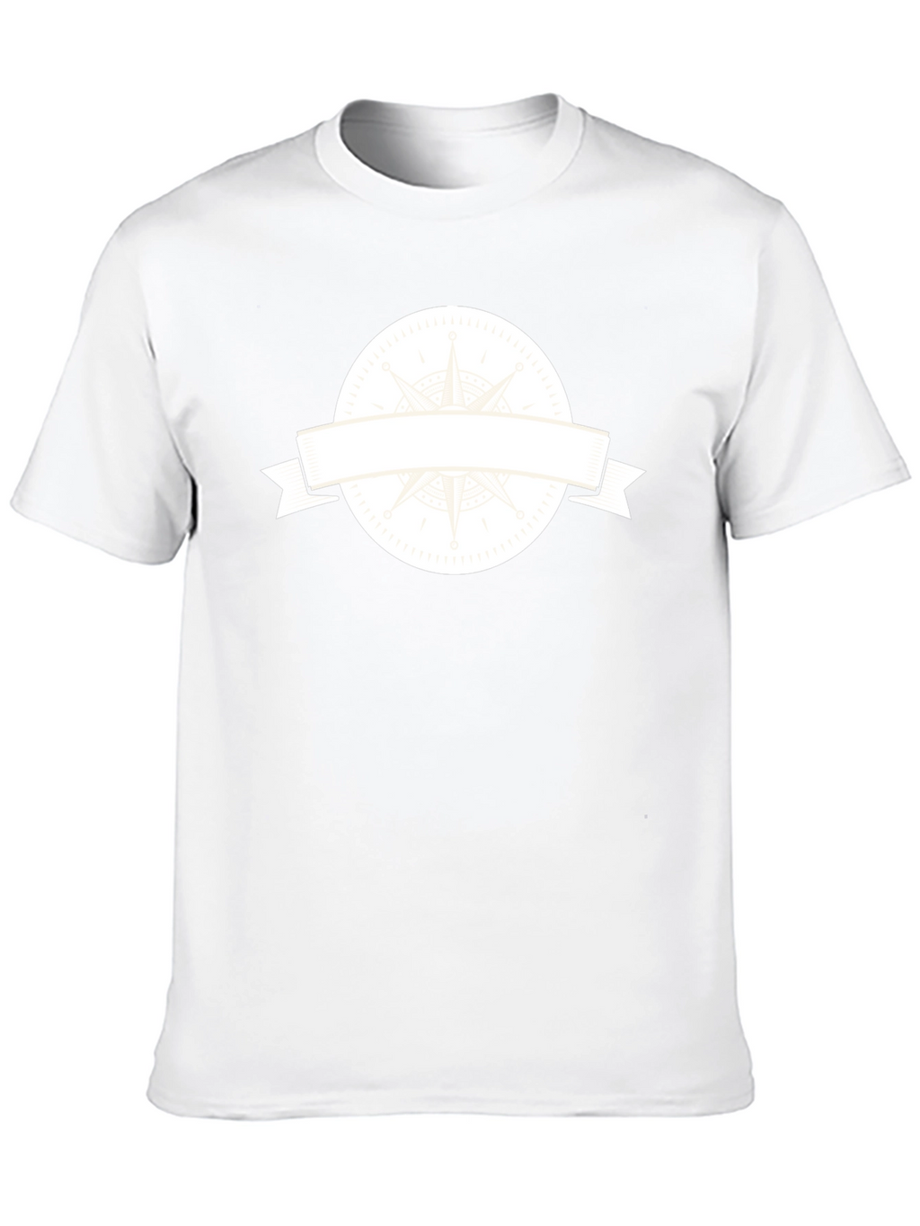 Mens Black T-Shirt with Compass Graphic