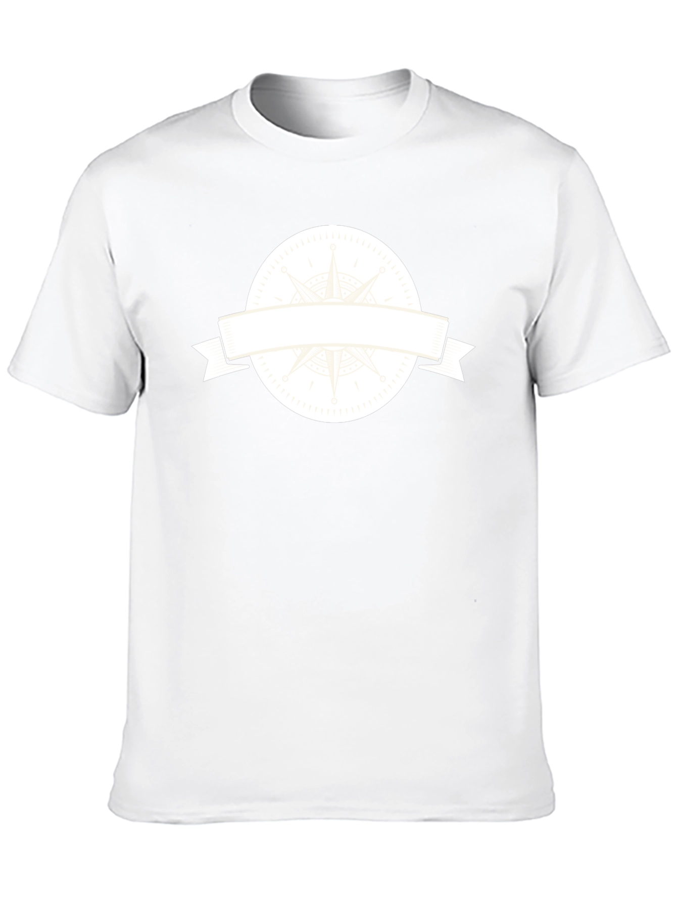 Mens Black T-Shirt with Compass Graphic