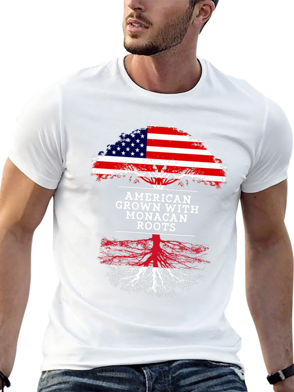 American Grown with Monacan Roots T-Shirt