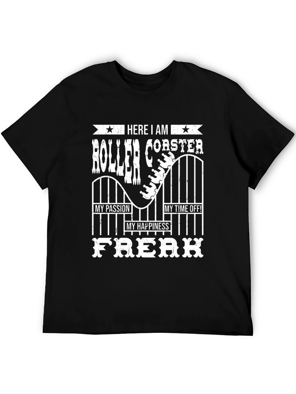 Roller Coaster Freak Graphic T-Shirt