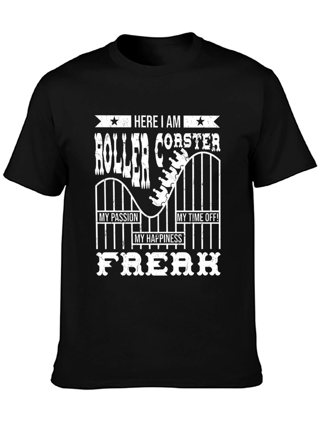Roller Coaster Freak Graphic T-Shirt