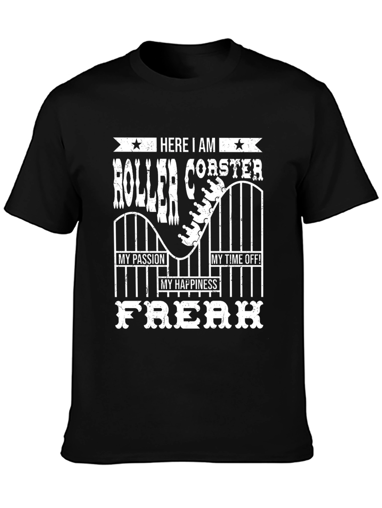 Roller Coaster Freak Graphic T-Shirt