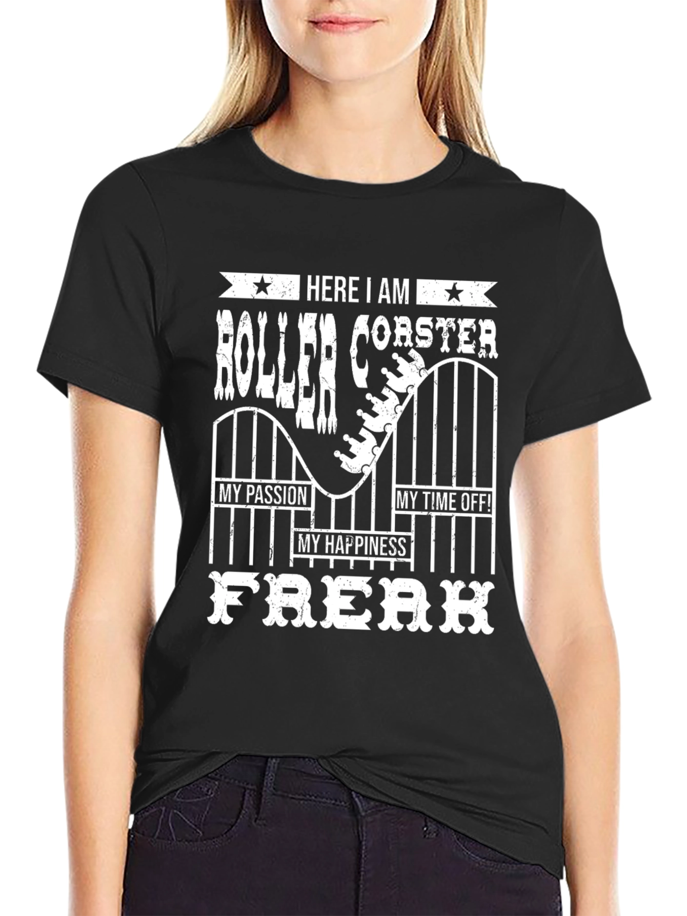 Roller Coaster Freak Graphic T-Shirt