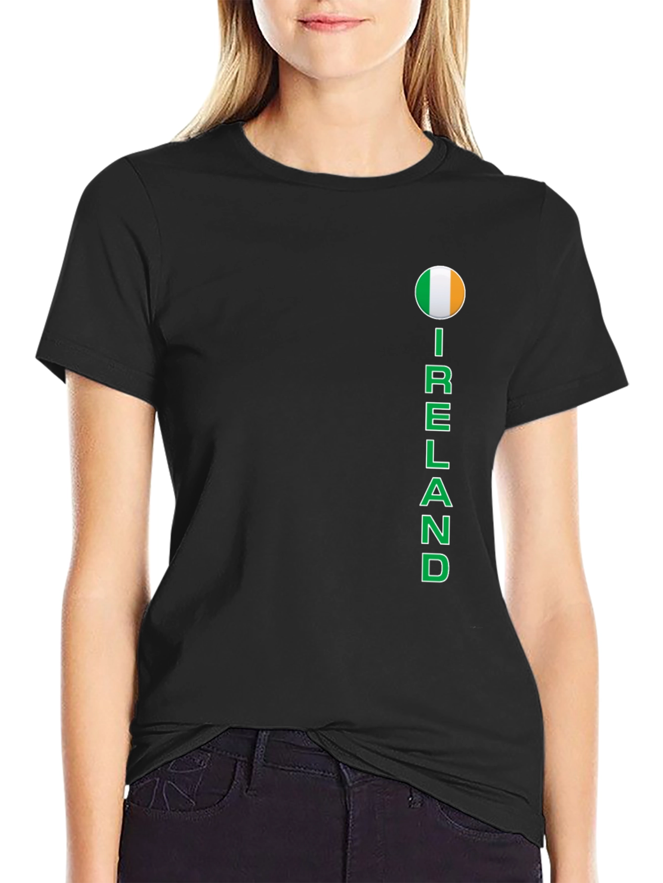 Ireland T-Shirt: Stylish Black Tee with Country Pride Design