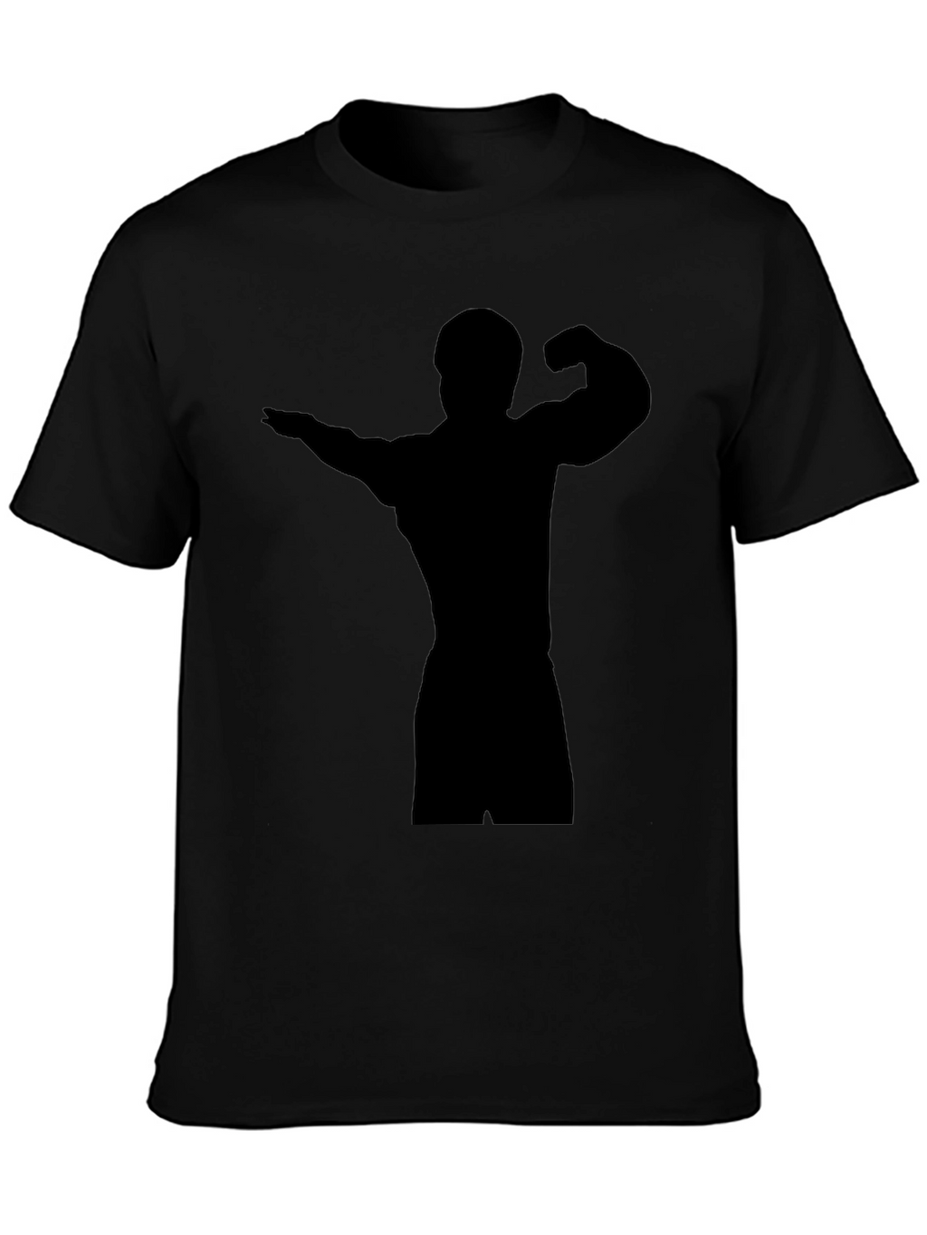 Black Bodybuilder Silhouette T-Shirt
