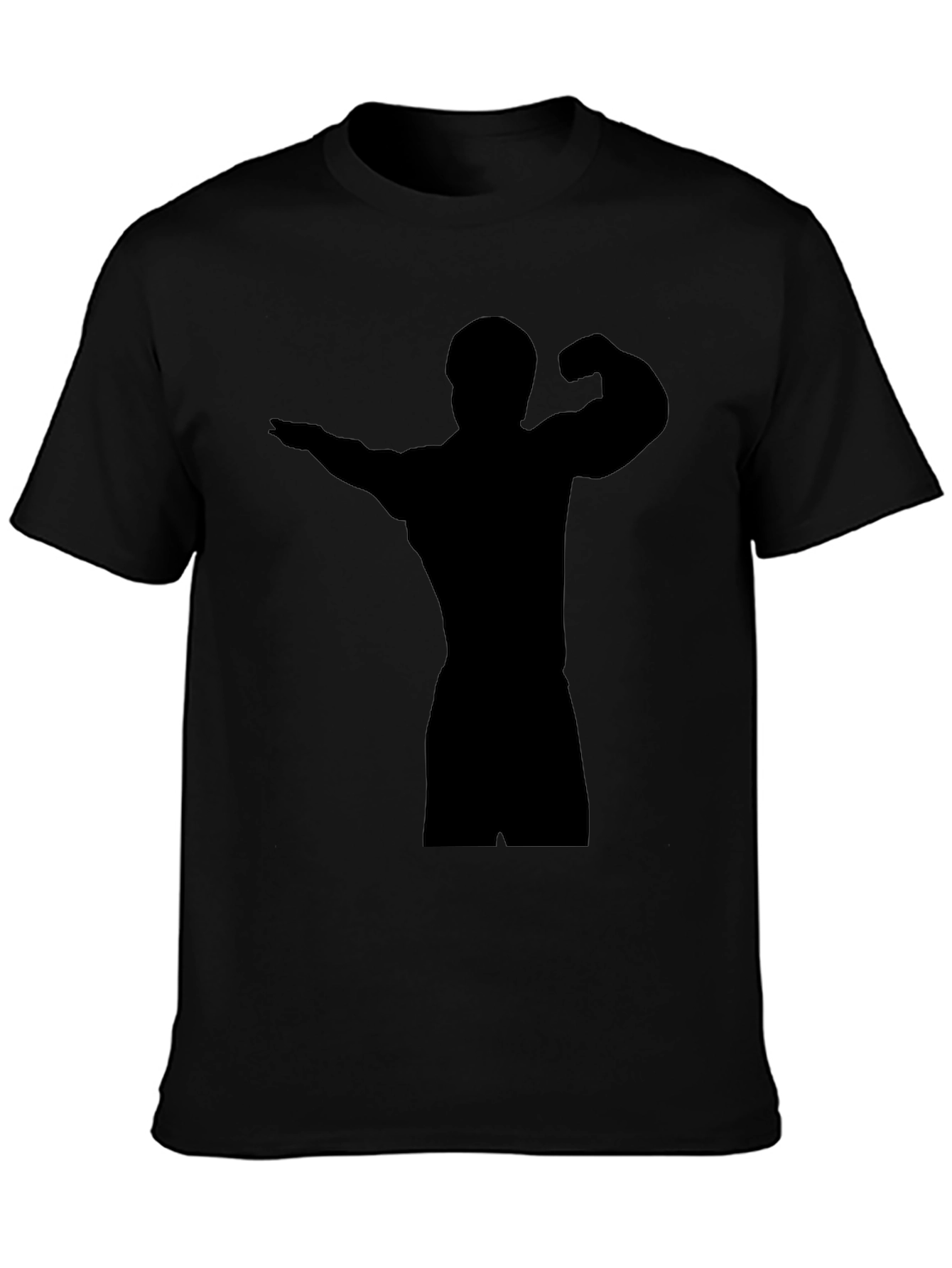 Black Bodybuilder Silhouette T-Shirt