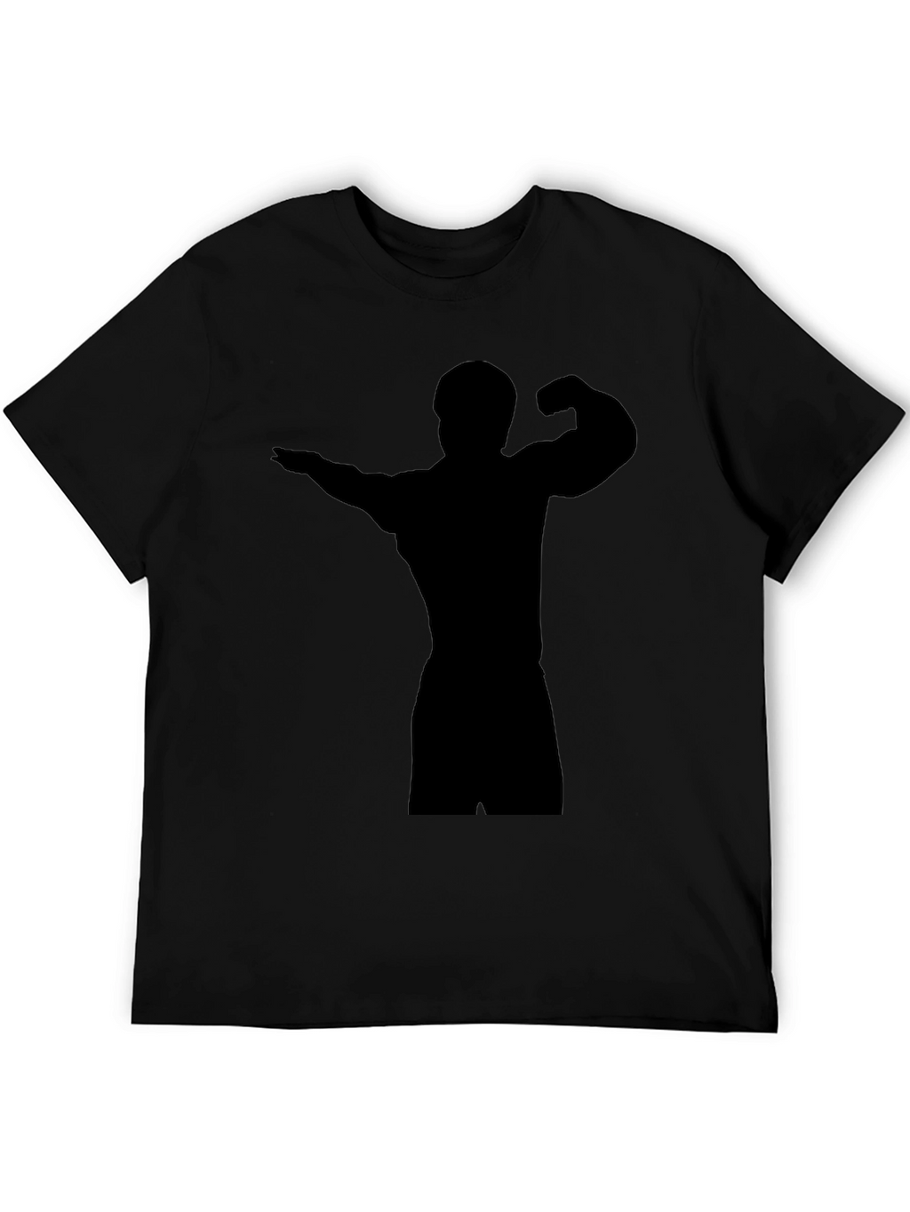 Black Bodybuilder Silhouette T-Shirt