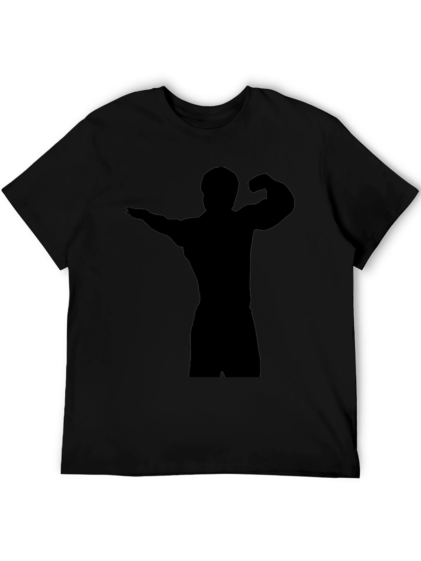 Black Bodybuilder Silhouette T-Shirt