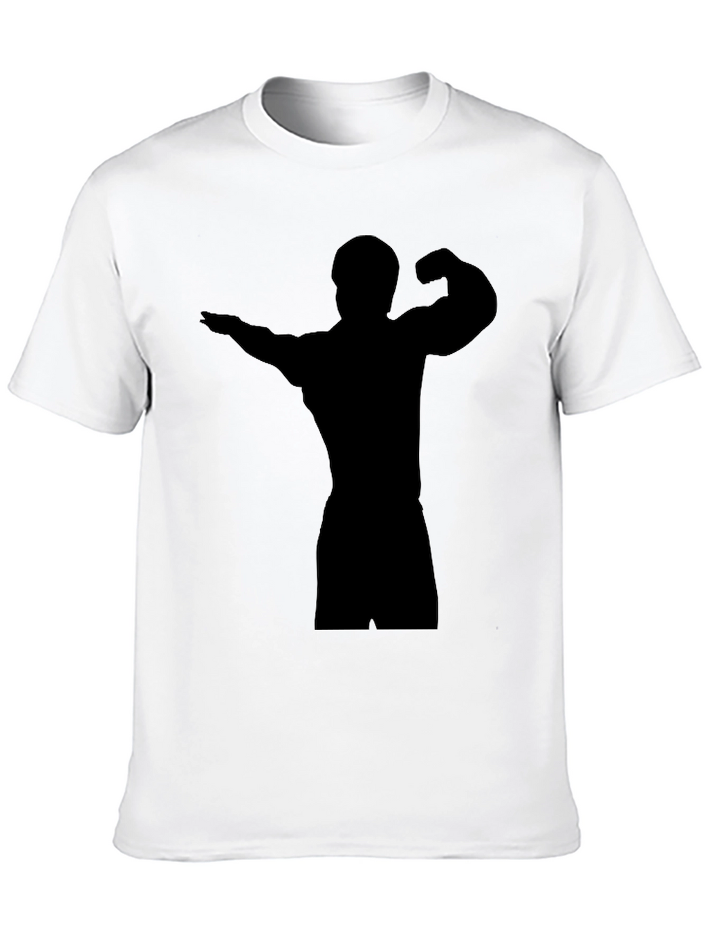 Black Bodybuilder Silhouette T-Shirt