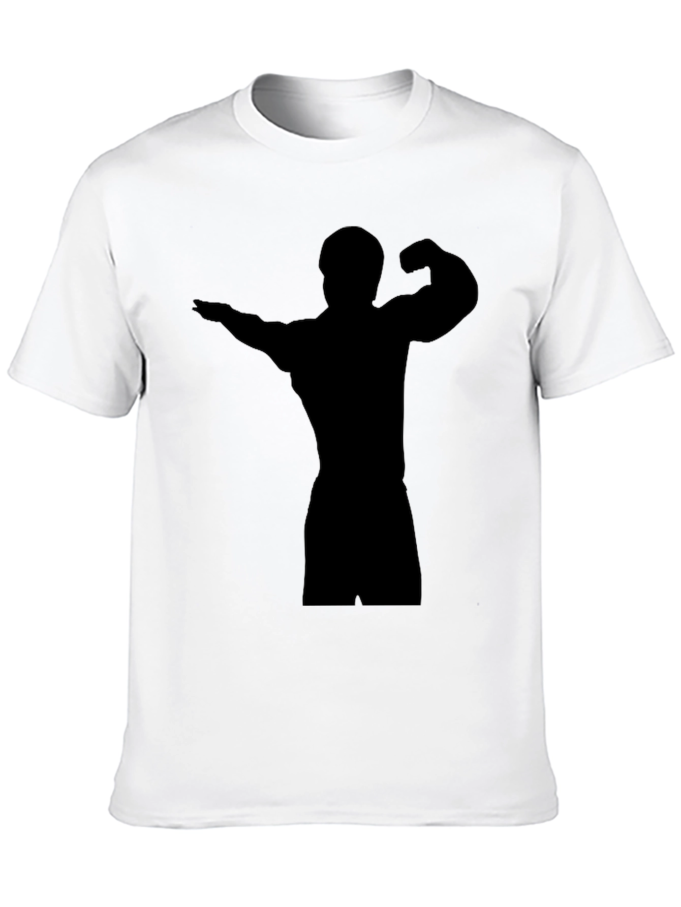 Black Bodybuilder Silhouette T-Shirt