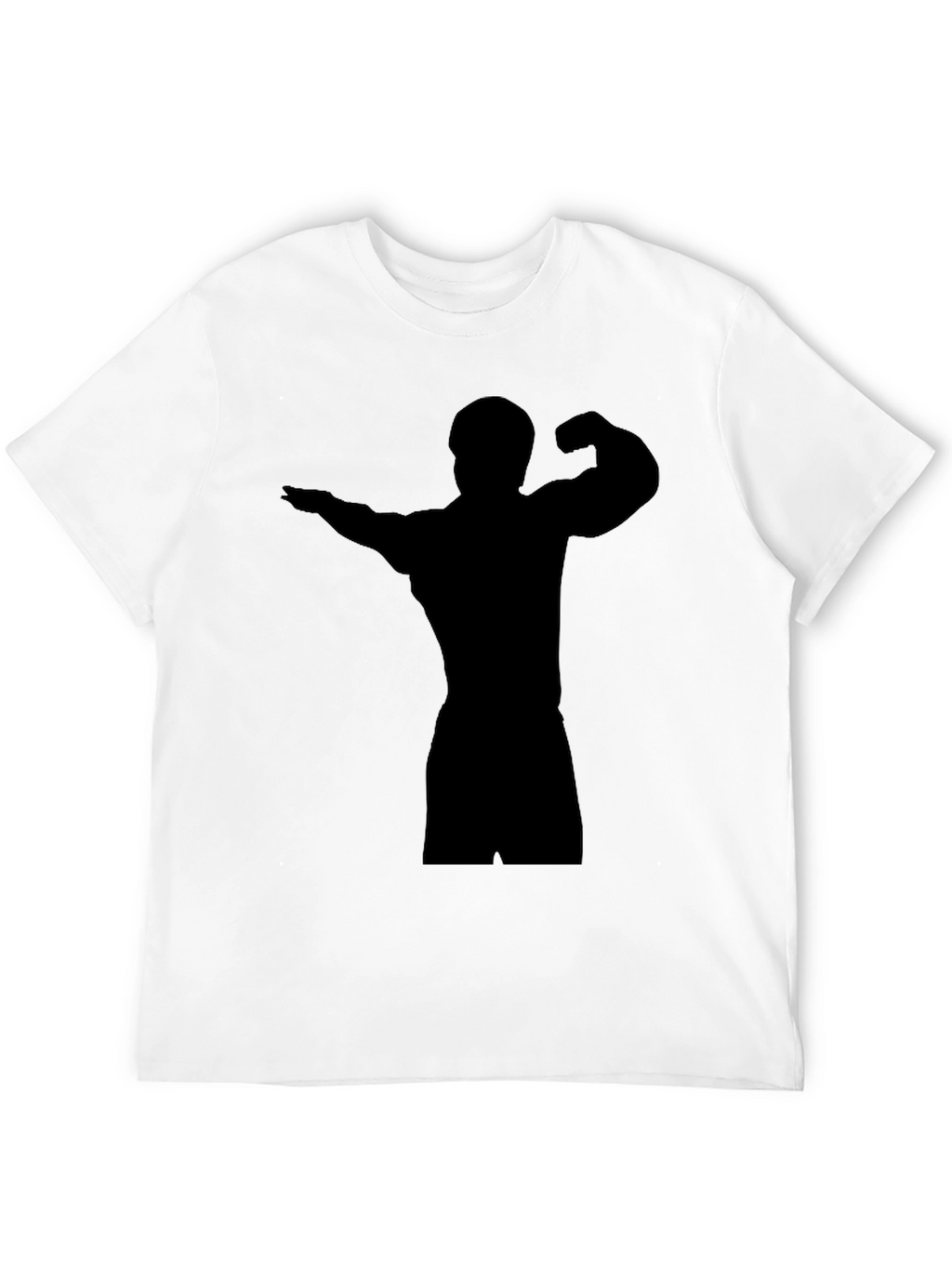 Black Bodybuilder Silhouette T-Shirt