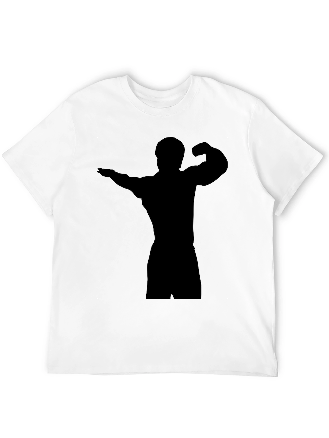 Black Bodybuilder Silhouette T-Shirt