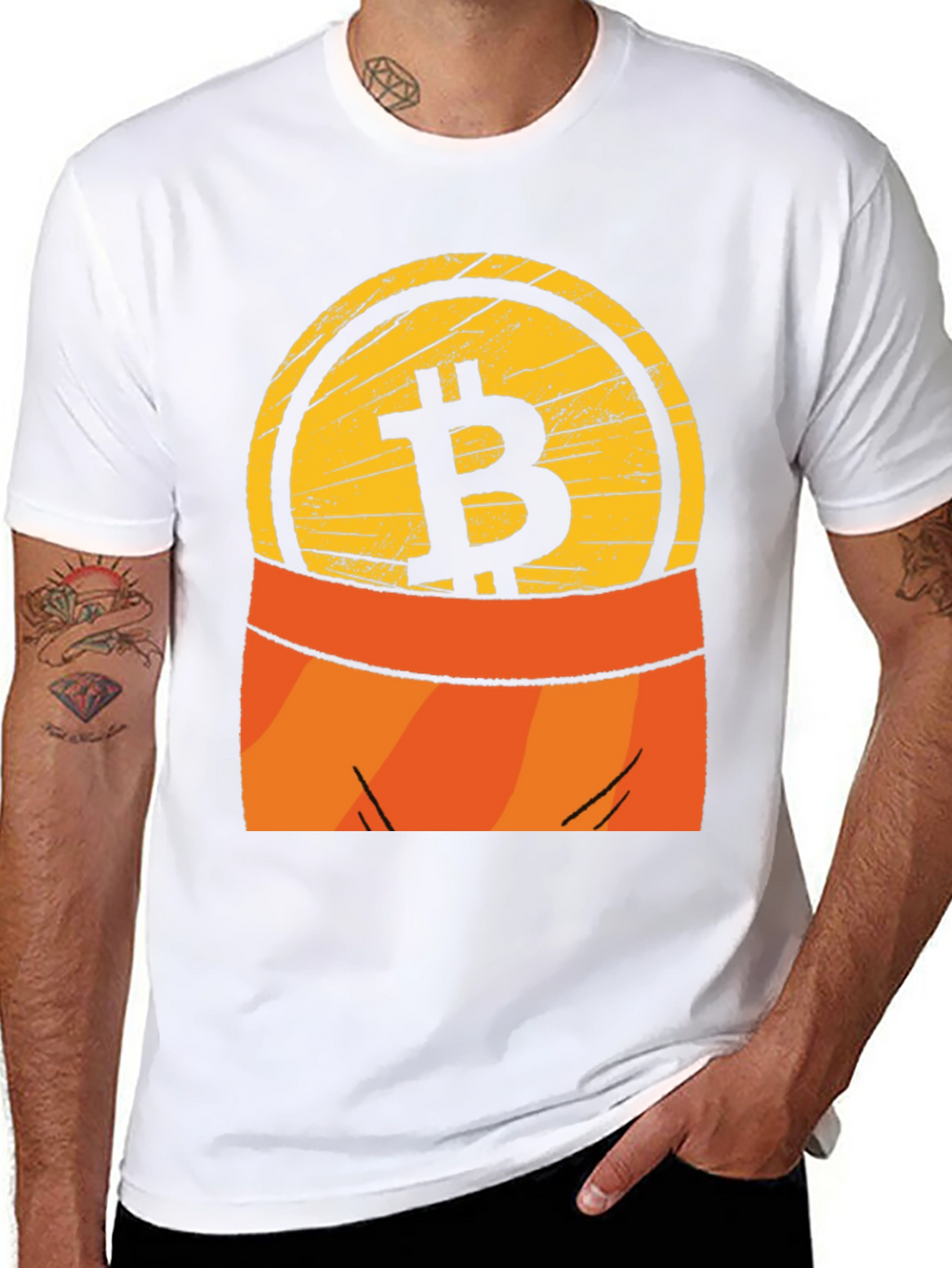 Bitcoin Pocket Graphic Tee - Crypto Currency T-Shirt