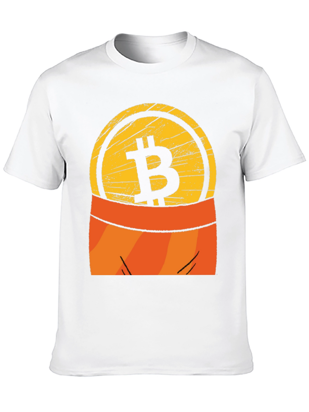 Bitcoin Pocket Graphic Tee - Crypto Currency T-Shirt