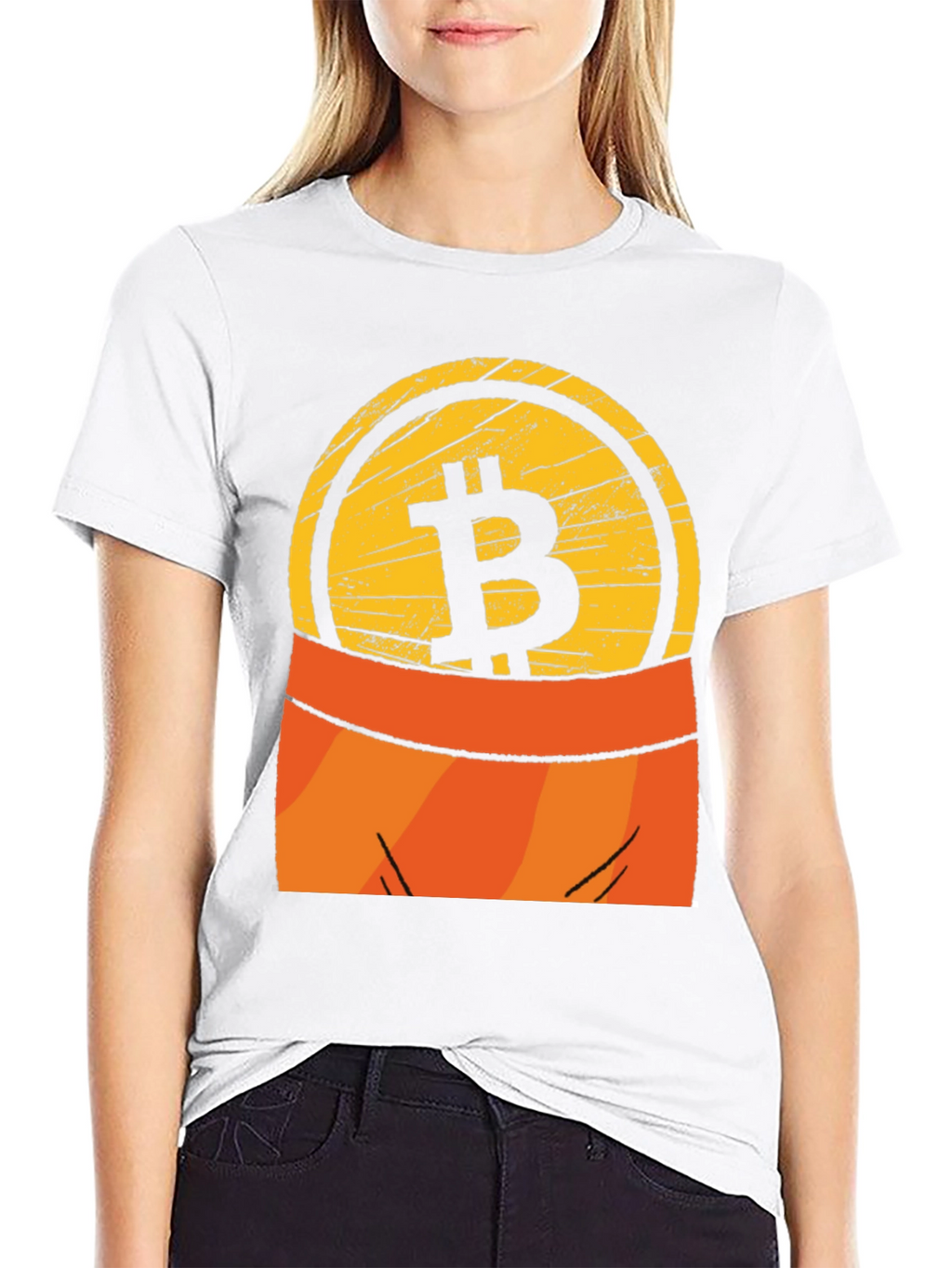 Bitcoin Pocket Graphic Tee - Crypto Currency T-Shirt