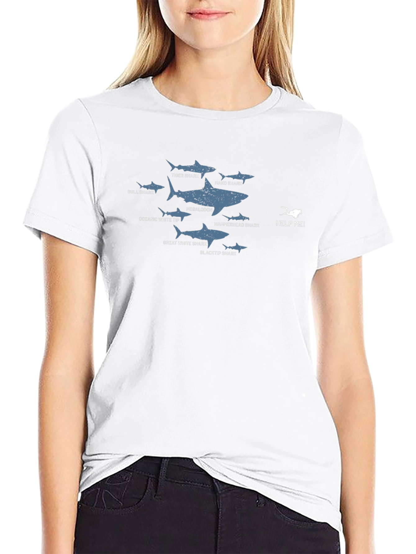 Shark Species Graphic T-Shirt