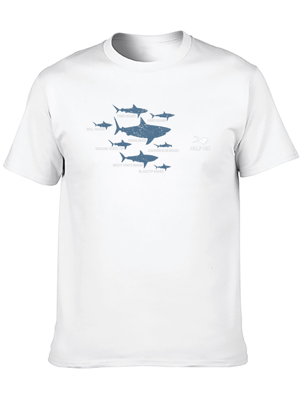 Shark Species Graphic T-Shirt