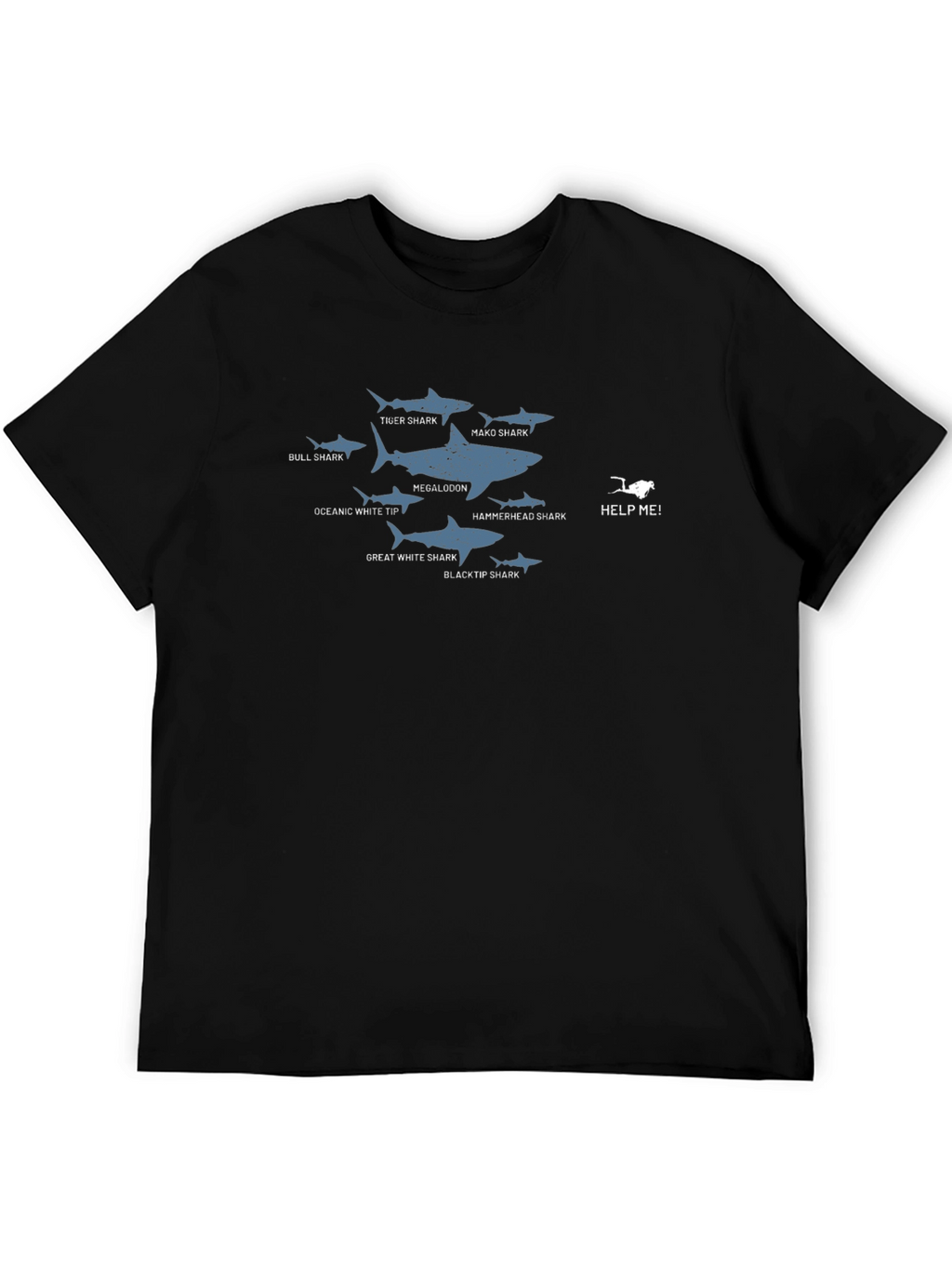 Shark Species Graphic T-Shirt