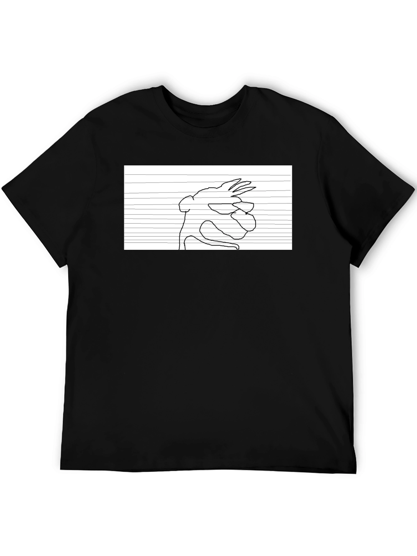Doodle Art T-Shirt - Quirky Line Drawing Tee