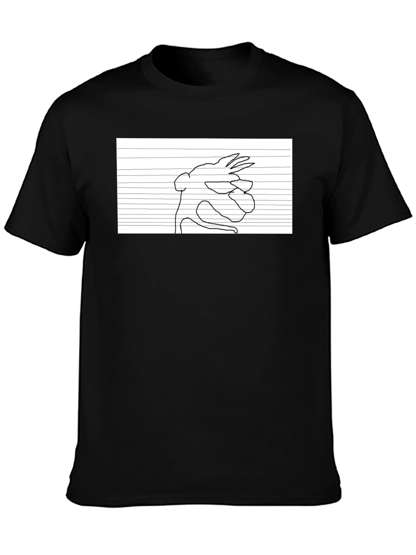 Doodle Art T-Shirt - Quirky Line Drawing Tee