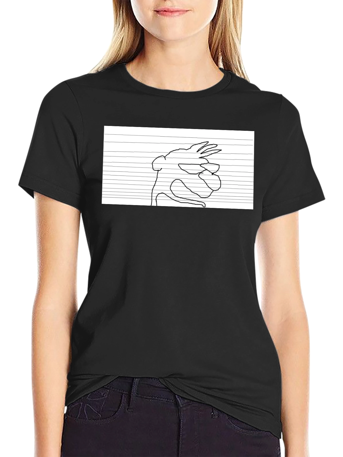 Doodle Art T-Shirt - Quirky Line Drawing Tee