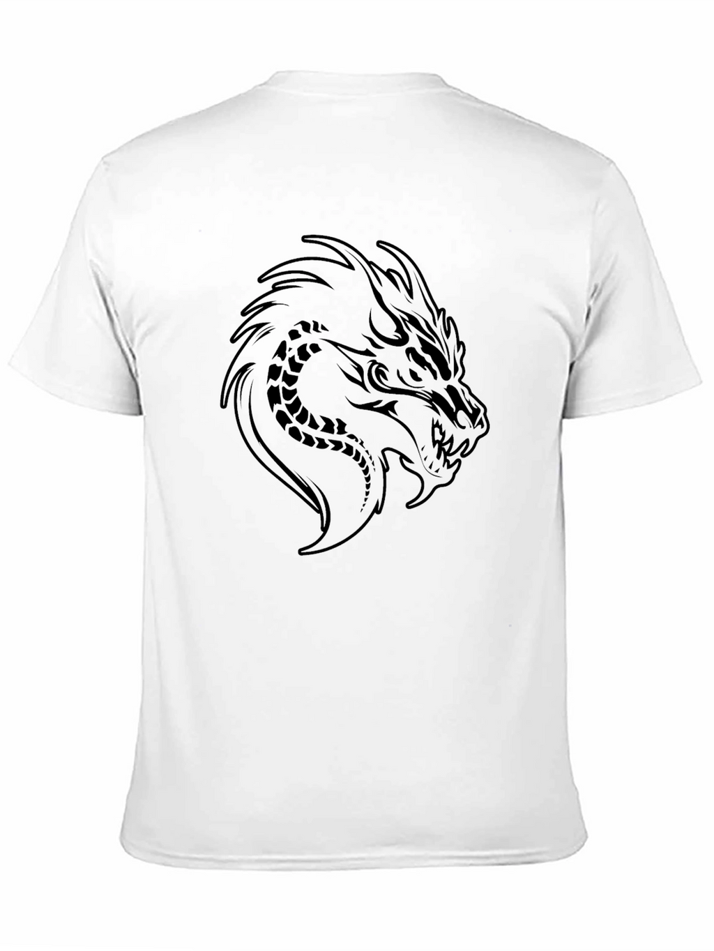 Mens Black T-Shirt Dragon Graphic Tee