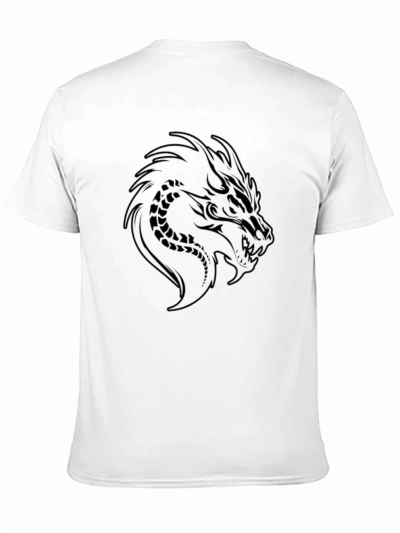Mens Black T-Shirt Dragon Graphic Tee
