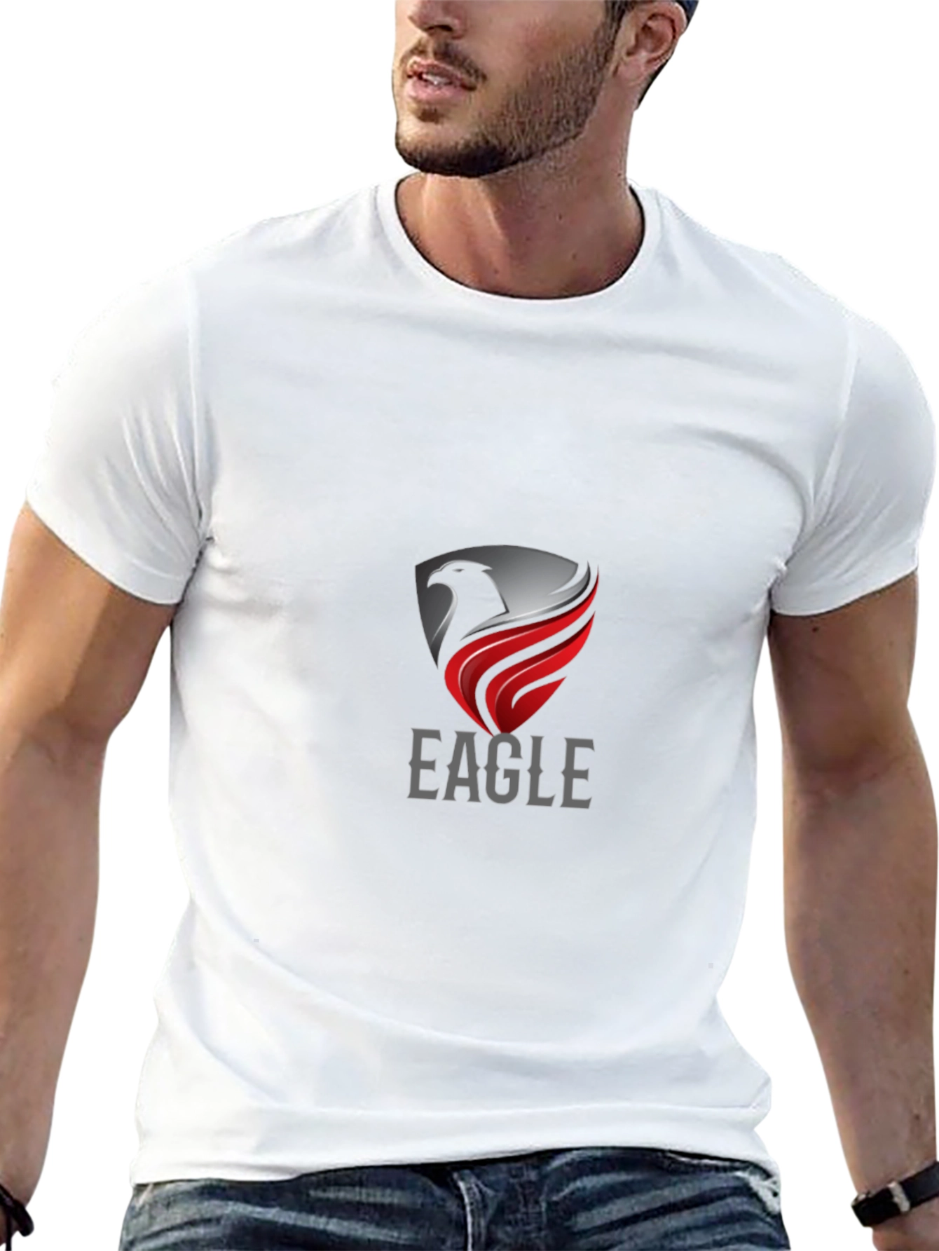Eagle Crest Graphic Tee - Stylish Mens Black T-Shirt