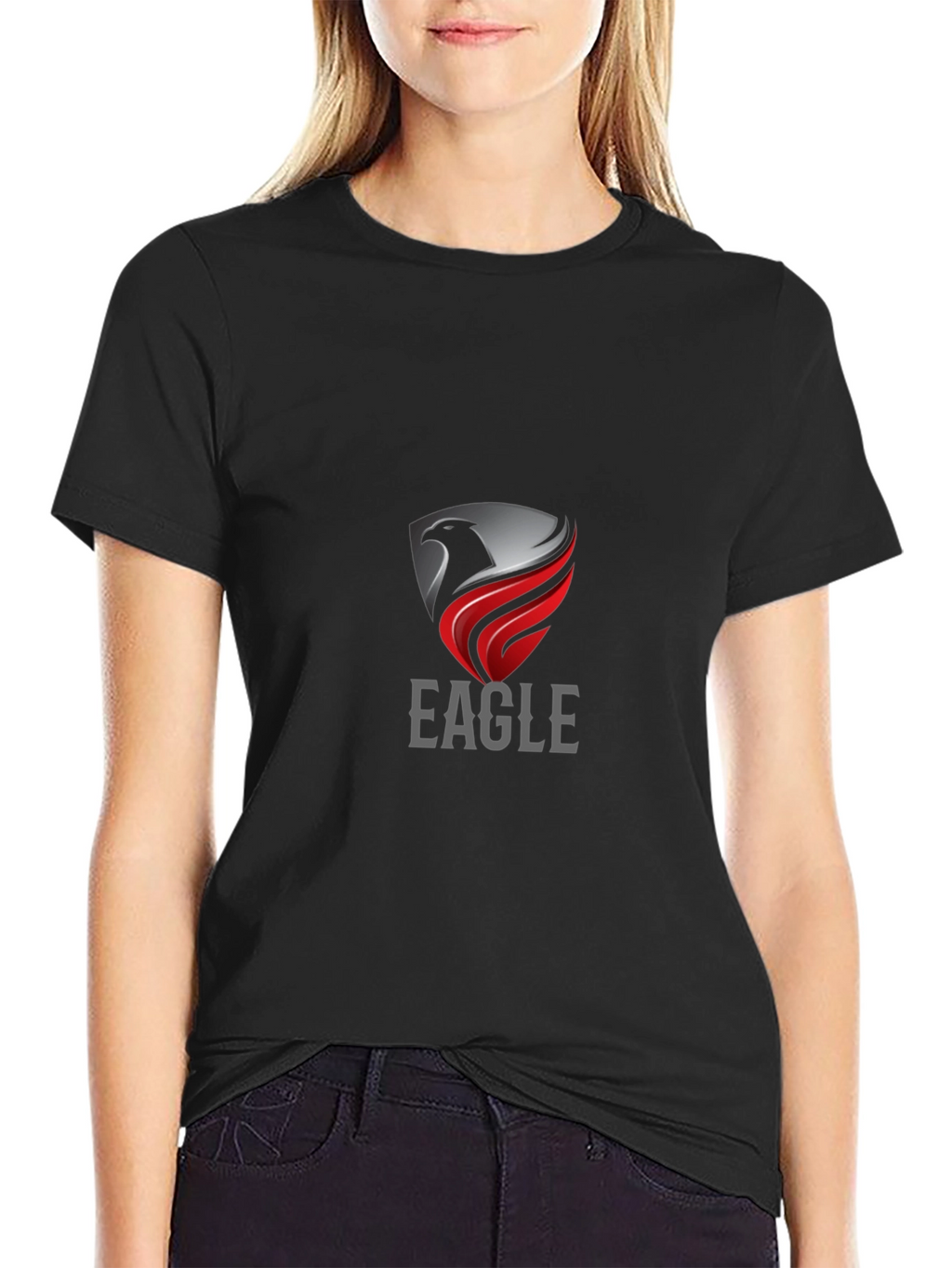 Eagle Crest Graphic Tee - Stylish Mens Black T-Shirt