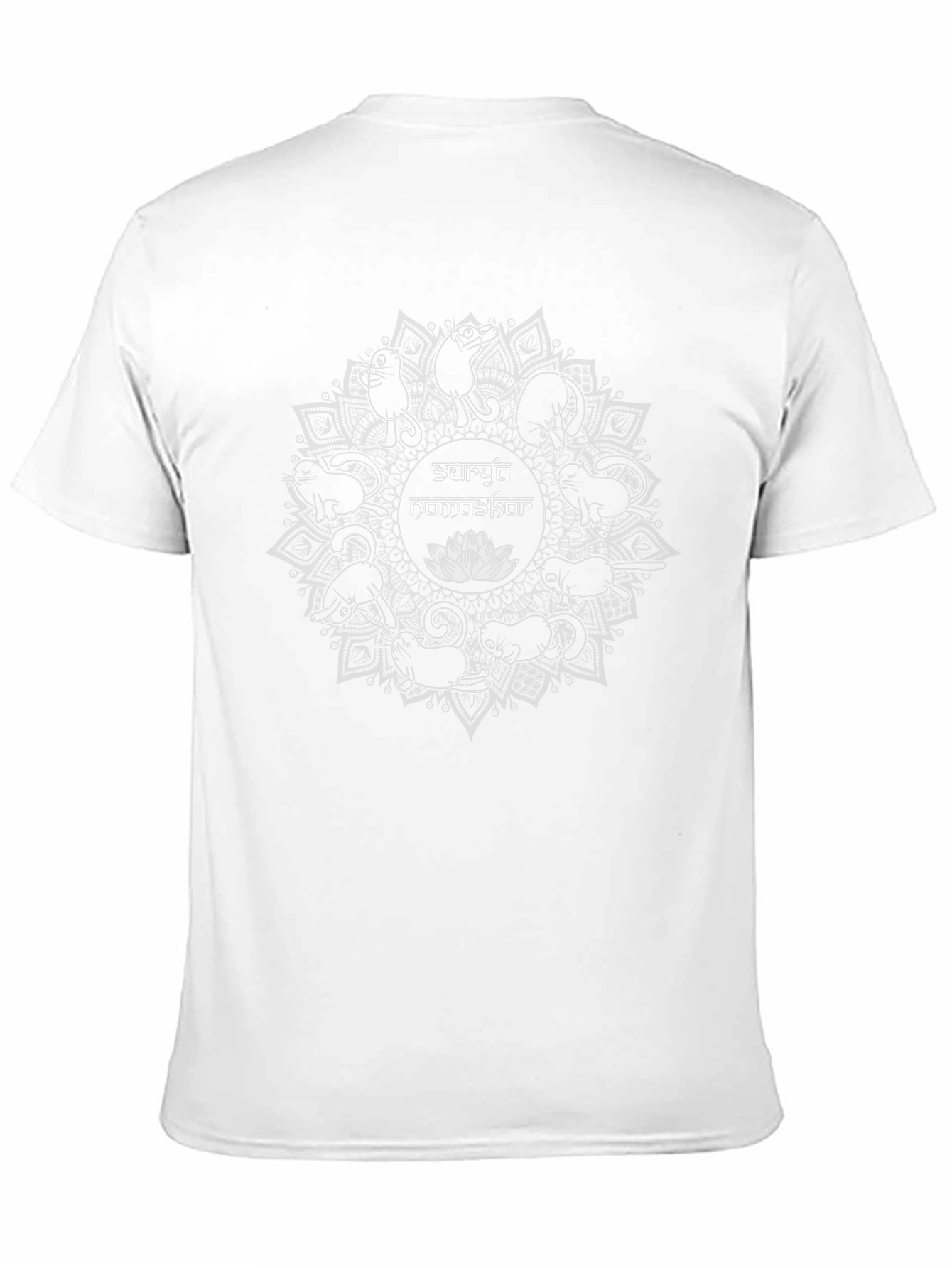 Surya Namaskar Cat Yoga Black T-Shirt
