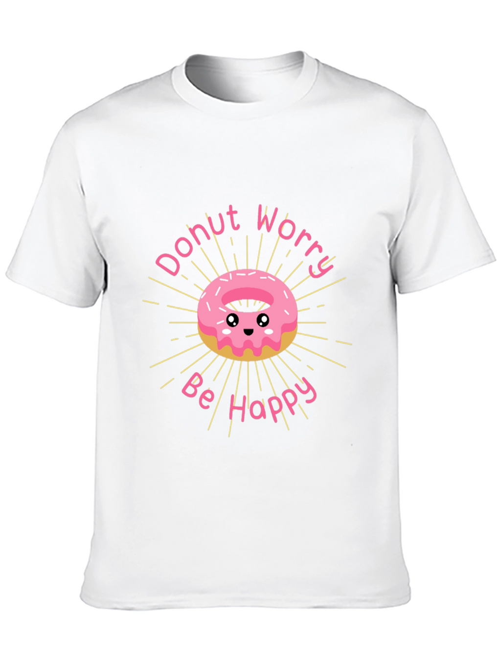 Donut Worry Be Happy Graphic T-Shirt