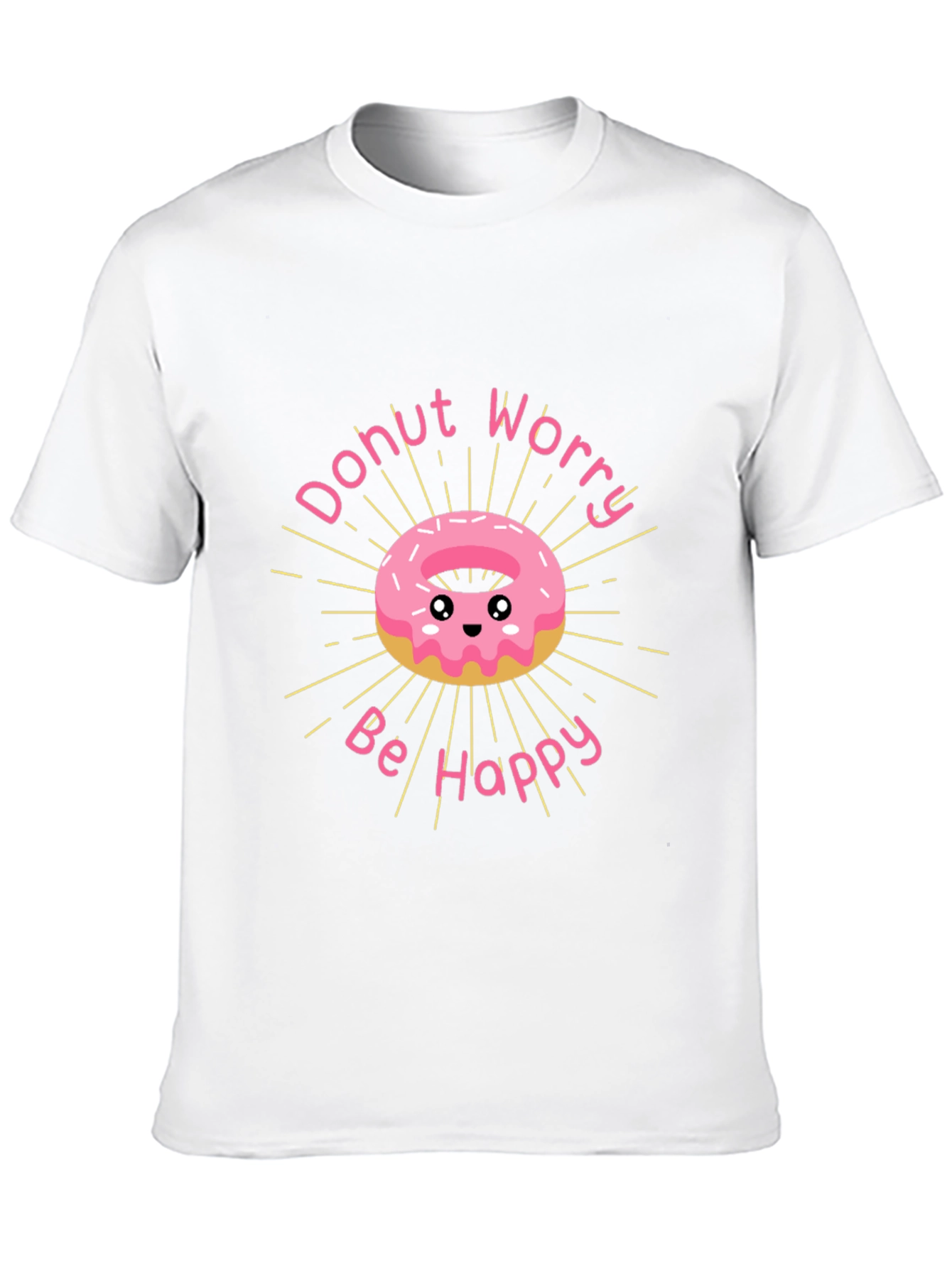Donut Worry Be Happy Graphic T-Shirt