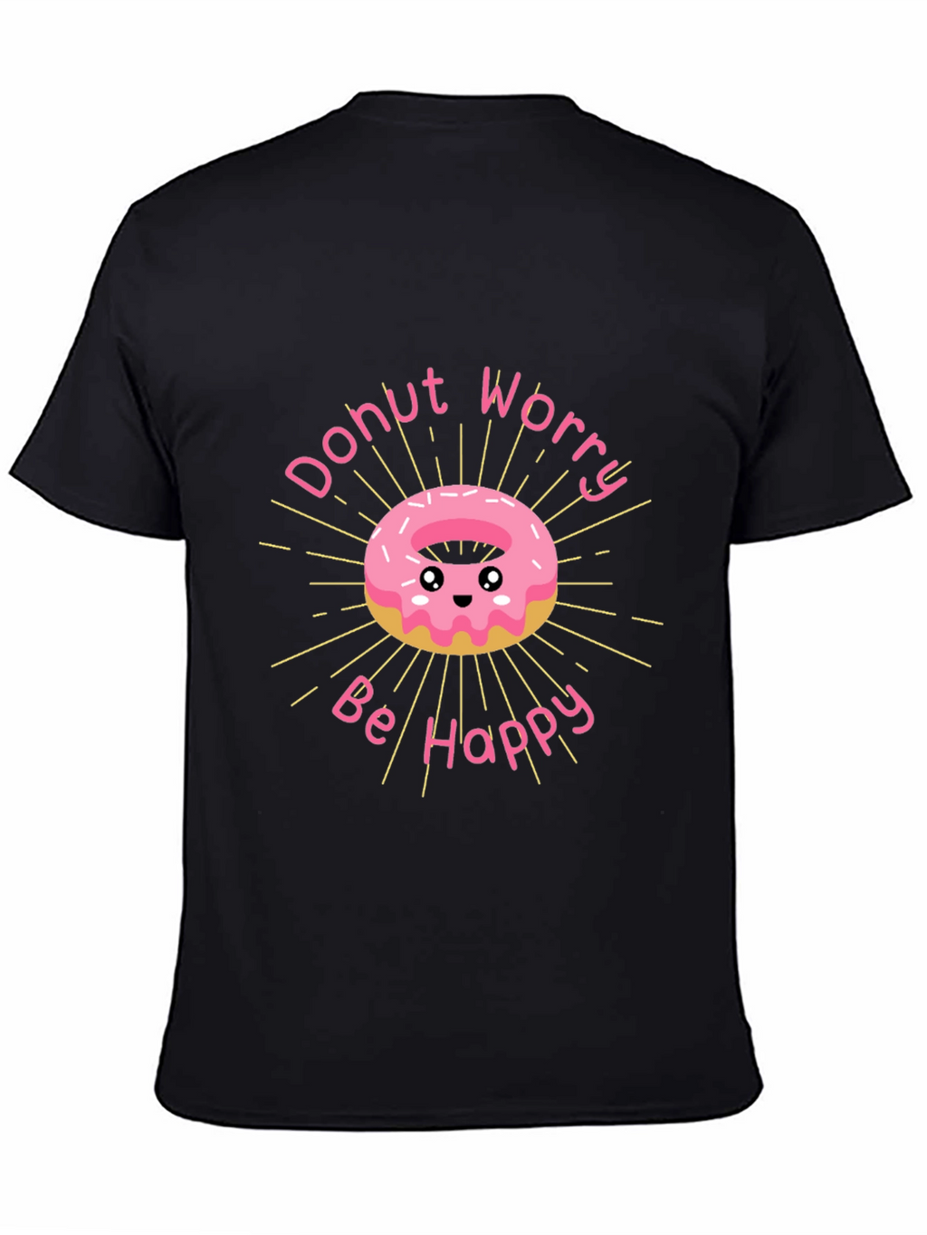 Donut Worry Be Happy Graphic T-Shirt