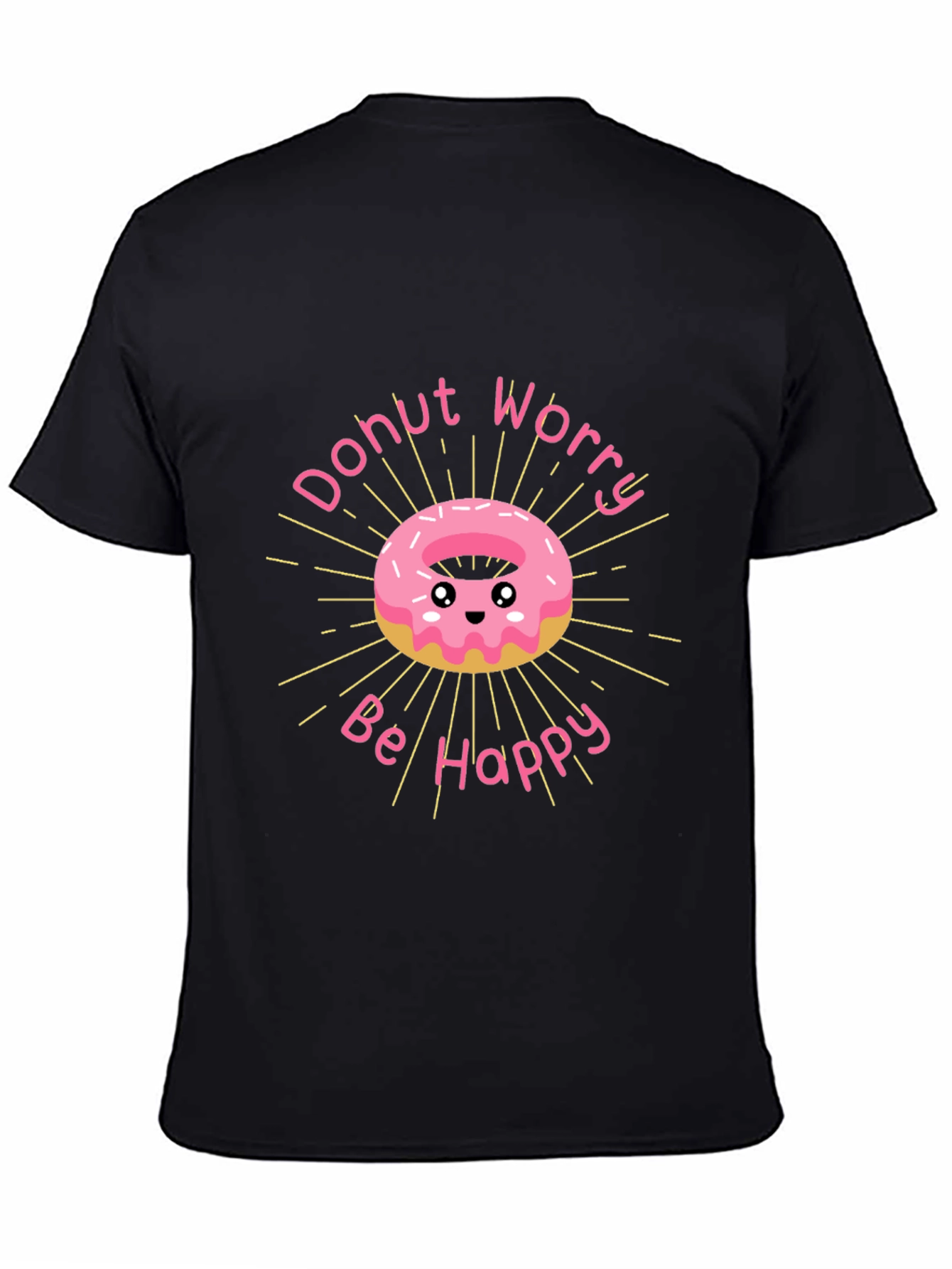 Donut Worry Be Happy Graphic T-Shirt
