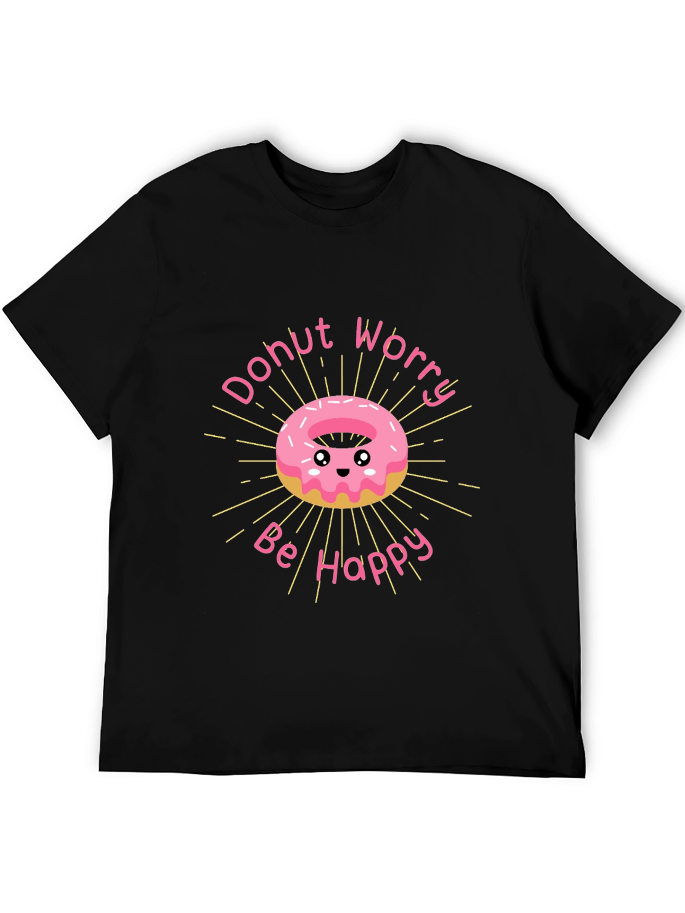 Donut Worry Be Happy Graphic T-Shirt