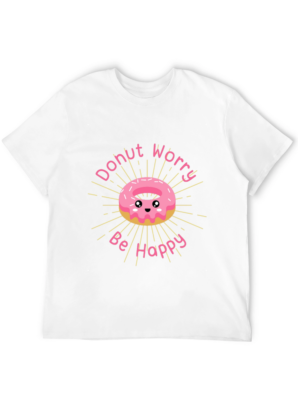 Donut Worry Be Happy Graphic T-Shirt