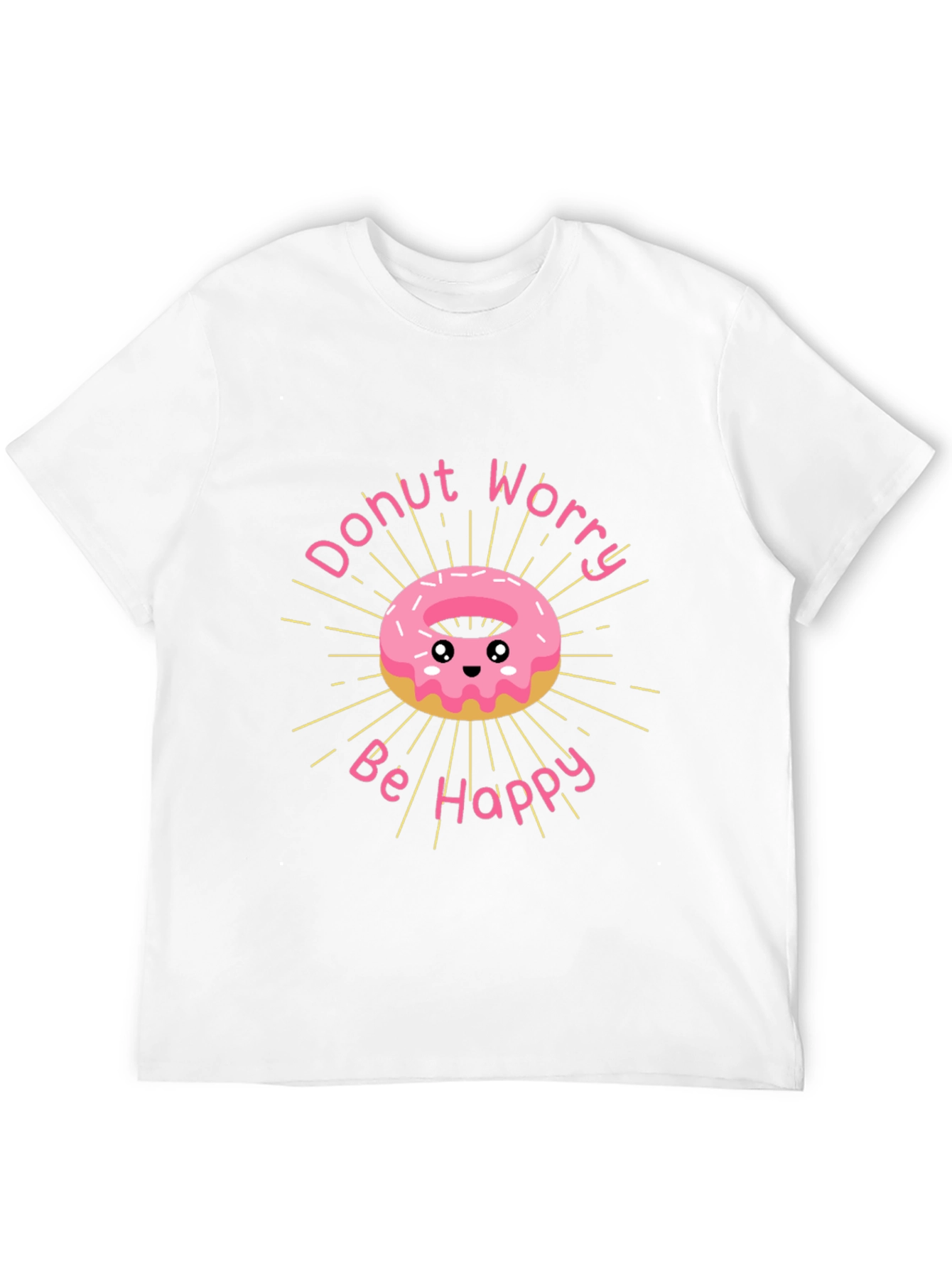 Donut Worry Be Happy Graphic T-Shirt