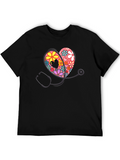 Floral Heart Stethoscope Graphic Tee