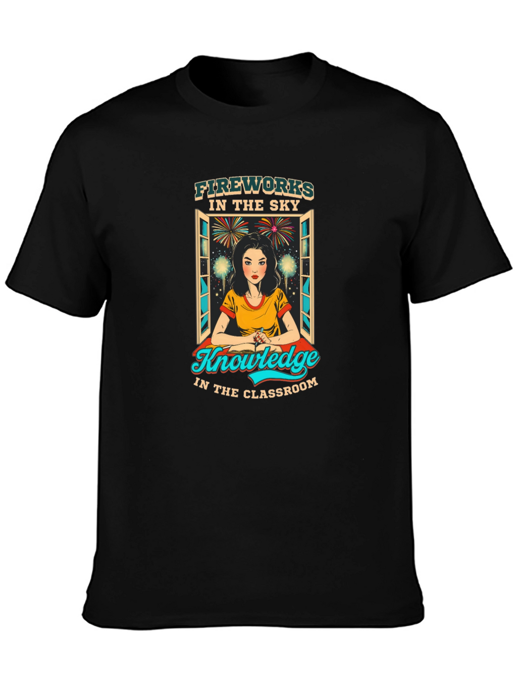 Fireworks Knowledge Teacher Graphic T-Shirt