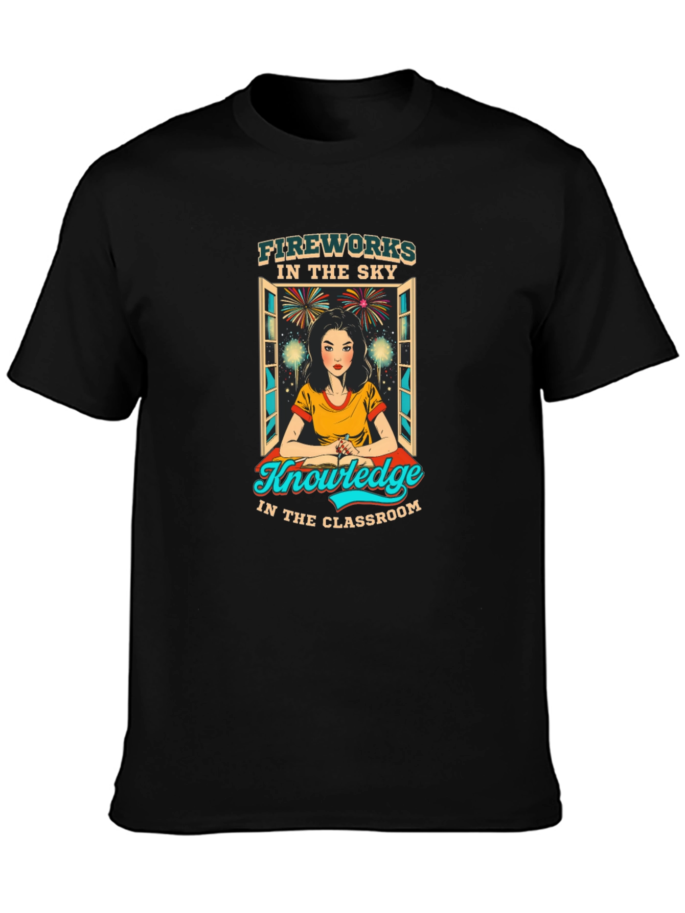 Fireworks Knowledge Teacher Graphic T-Shirt