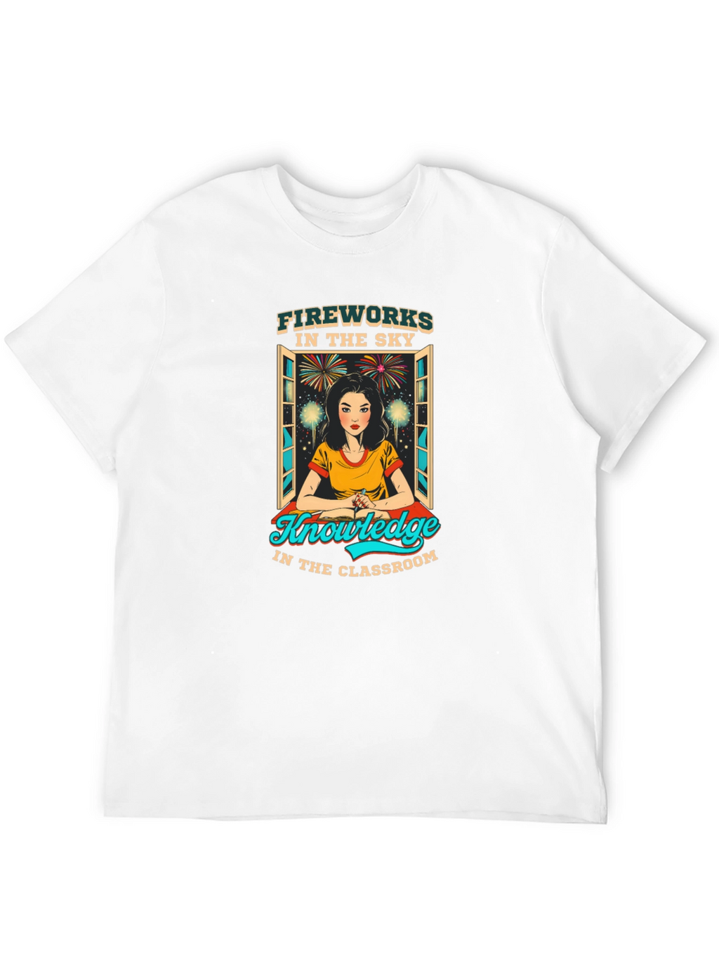 Fireworks Knowledge Teacher Graphic T-Shirt