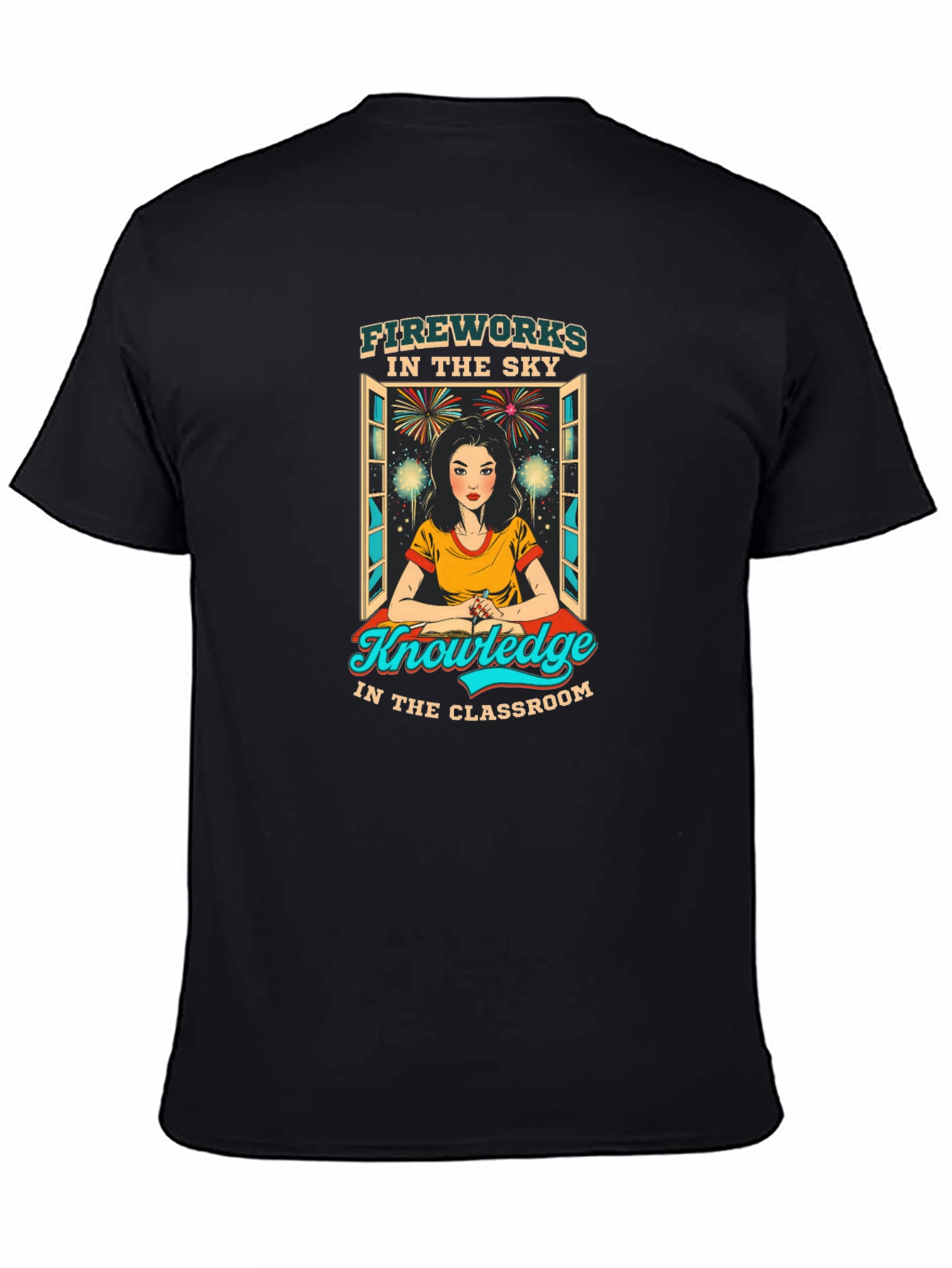 Fireworks Knowledge Teacher Graphic T-Shirt