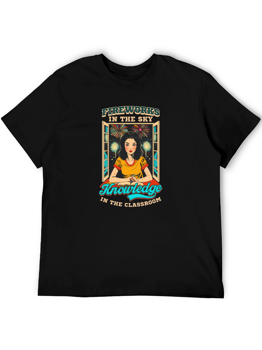 Fireworks Knowledge Teacher Graphic T-Shirt